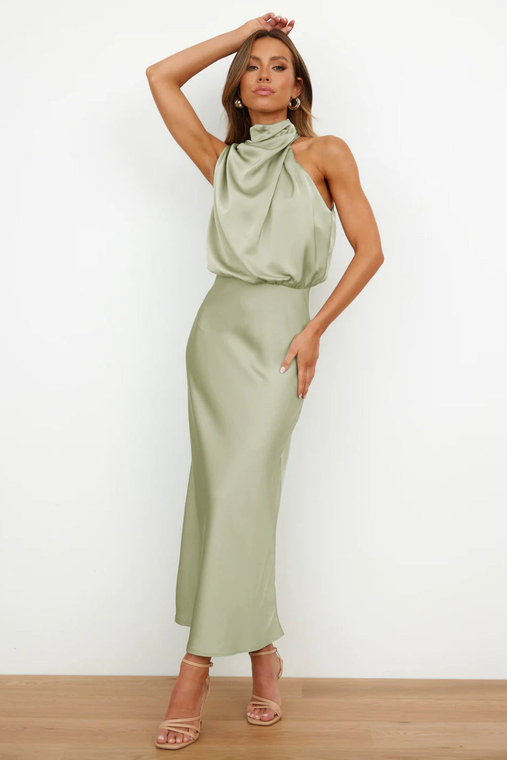 Valeria™ | Long Halter Neck Dress