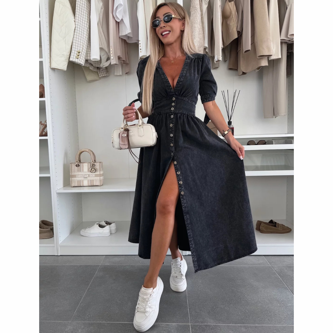 Liliane | Robe Élégante avec Boutons