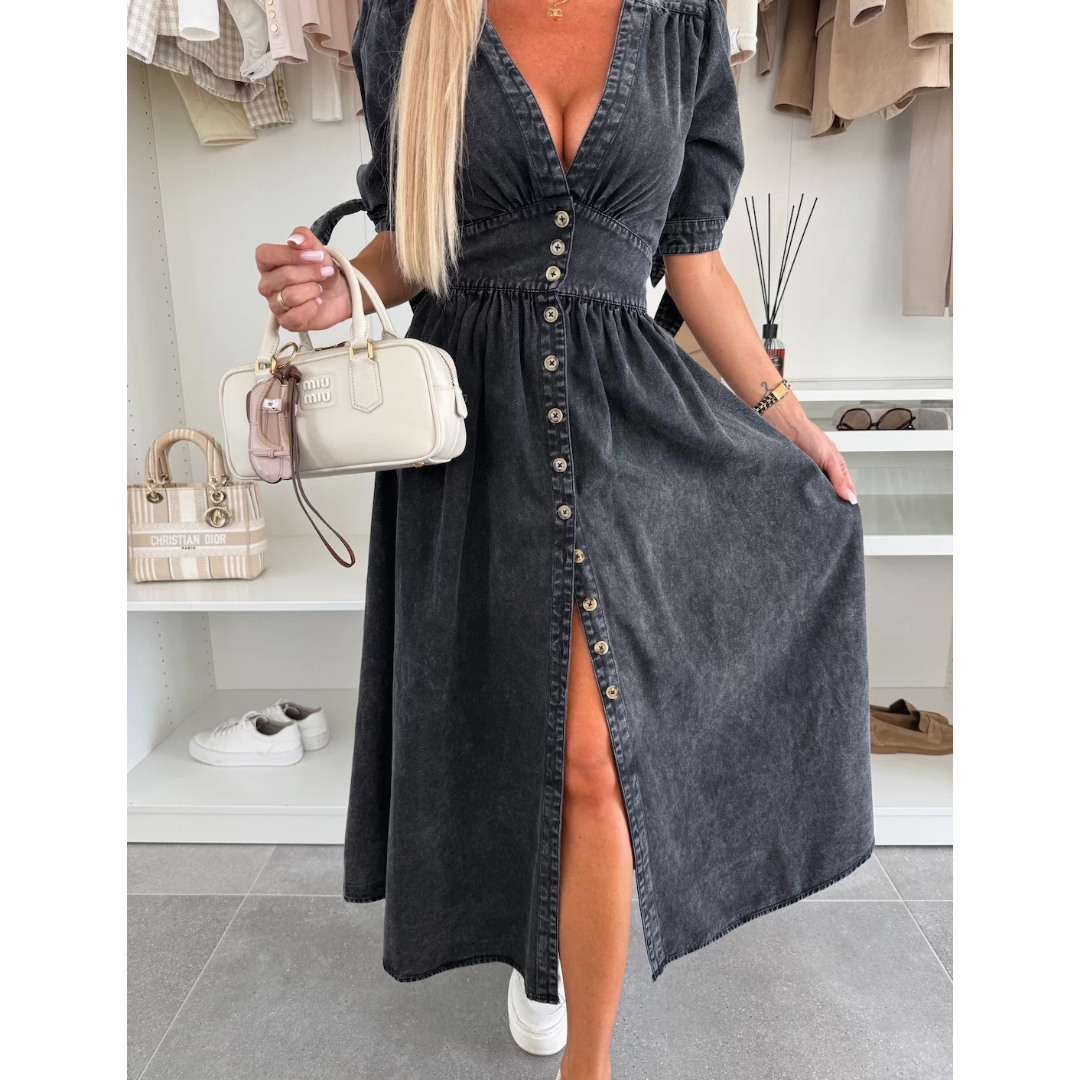 Liliane | Robe Élégante avec Boutons