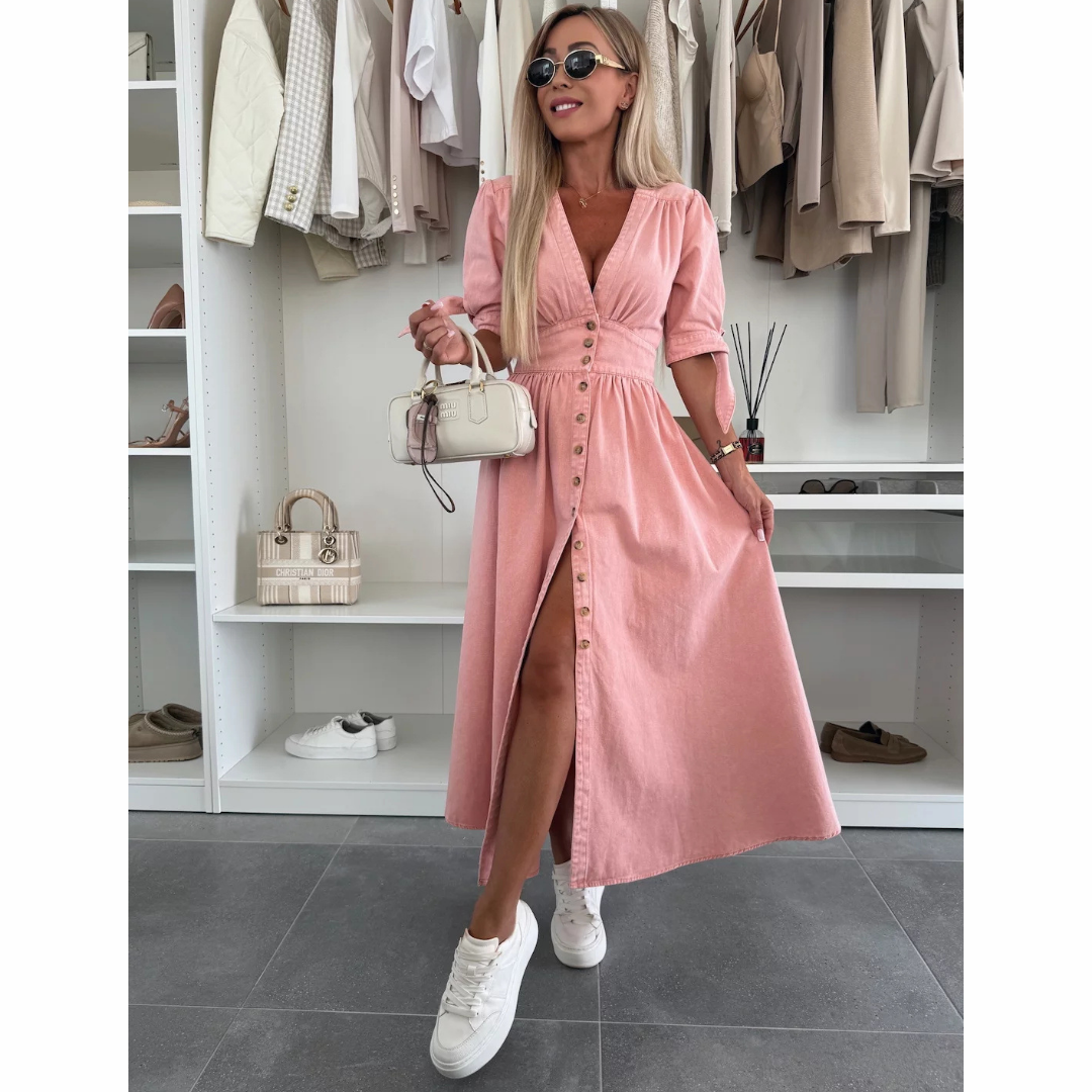 Liliane | Robe Élégante avec Boutons