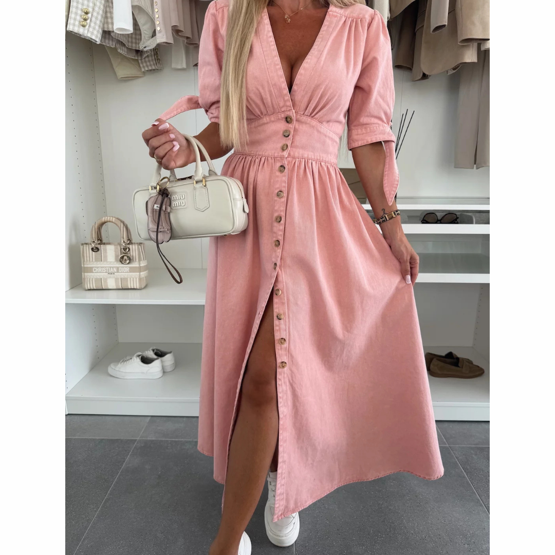 Liliane | Robe Élégante avec Boutons
