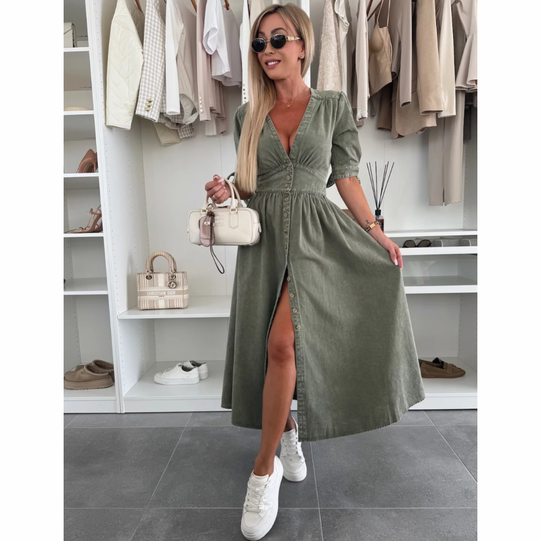 Liliane | Robe Élégante avec Boutons