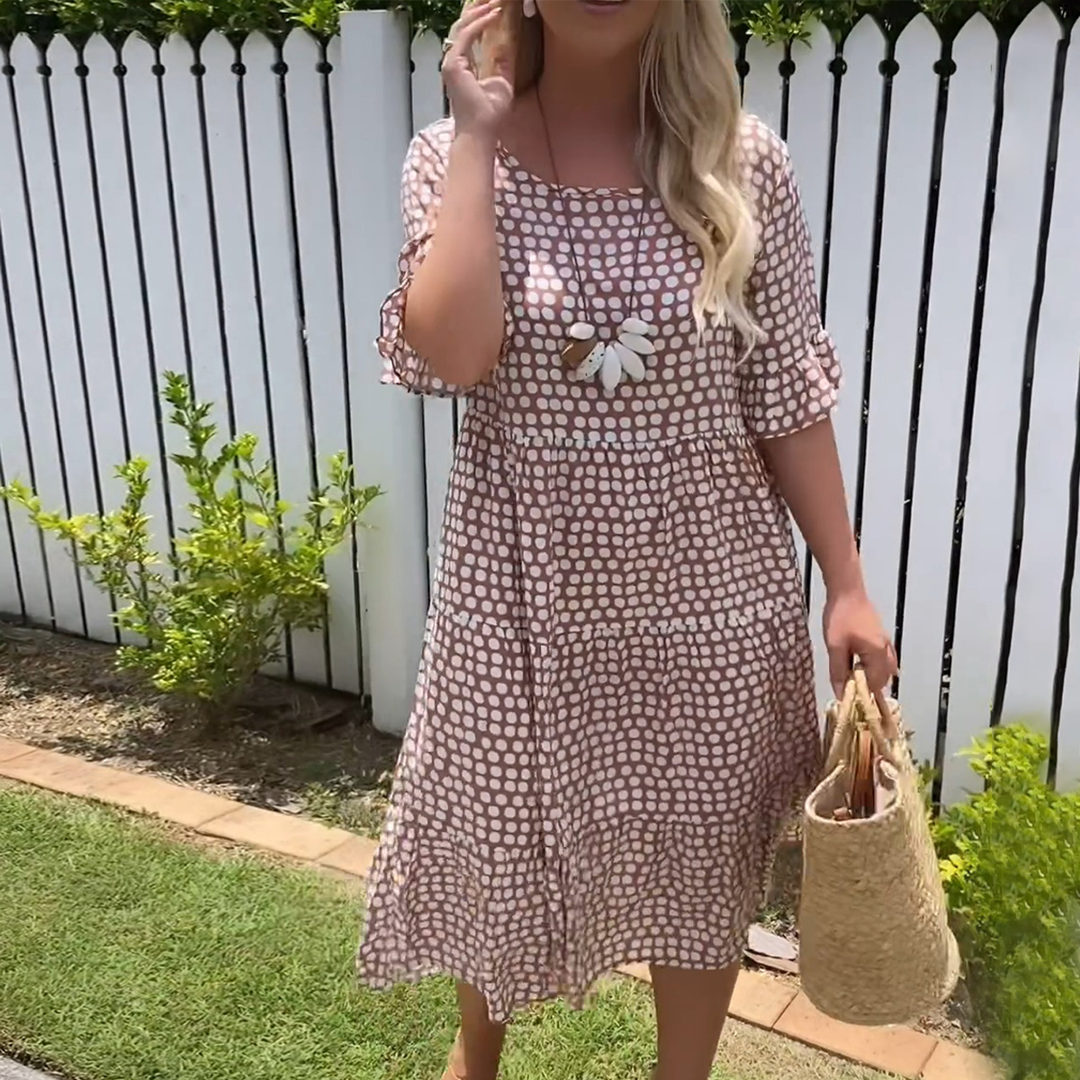 Robe midi à manches courtes Michelle™