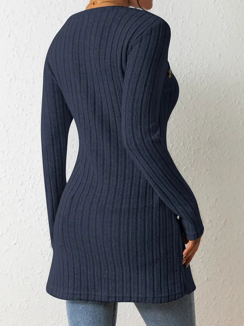 Julia™ I Haut Asymétrique Avec Boutons Et Structure Côtelée