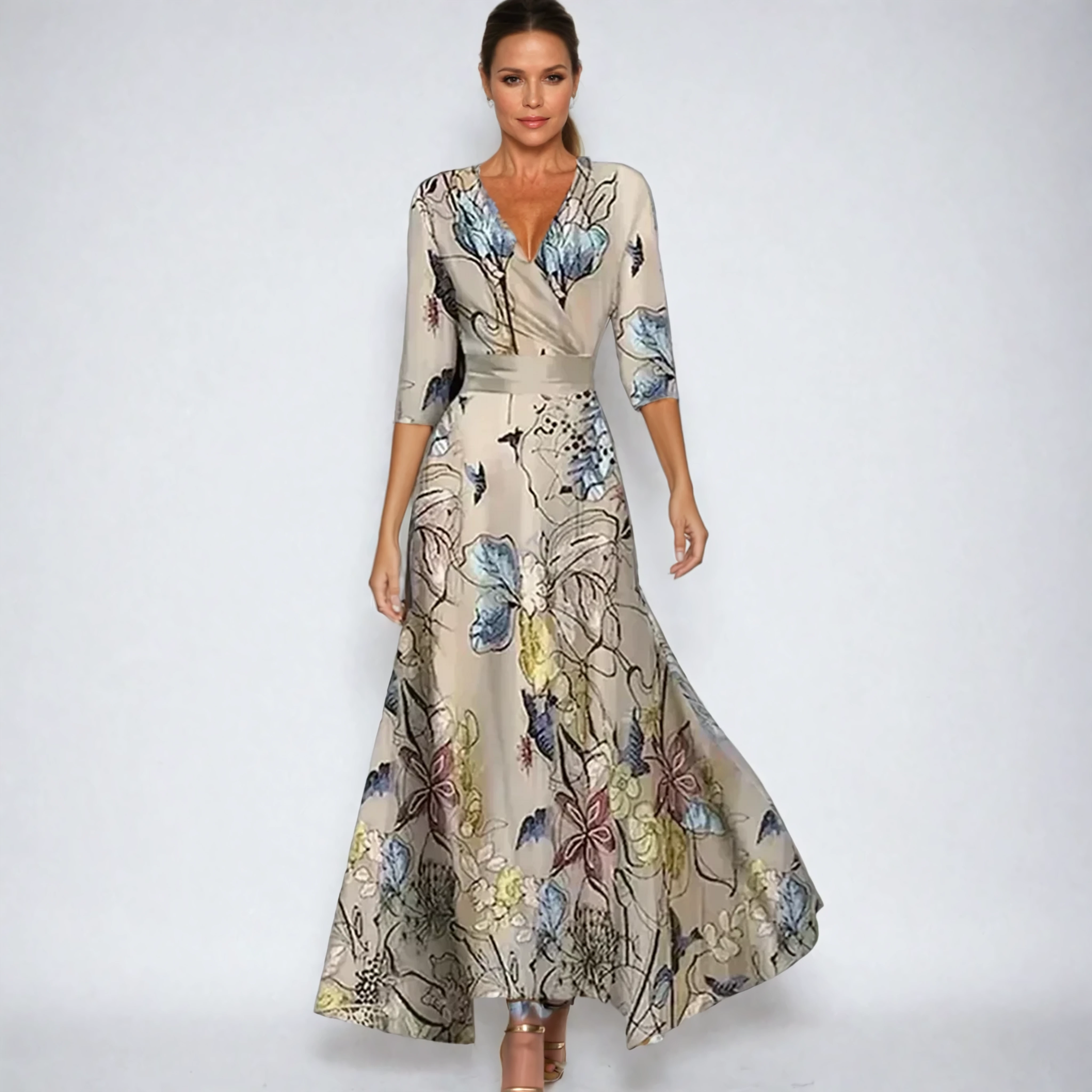 Emma | Flared Floral Robe