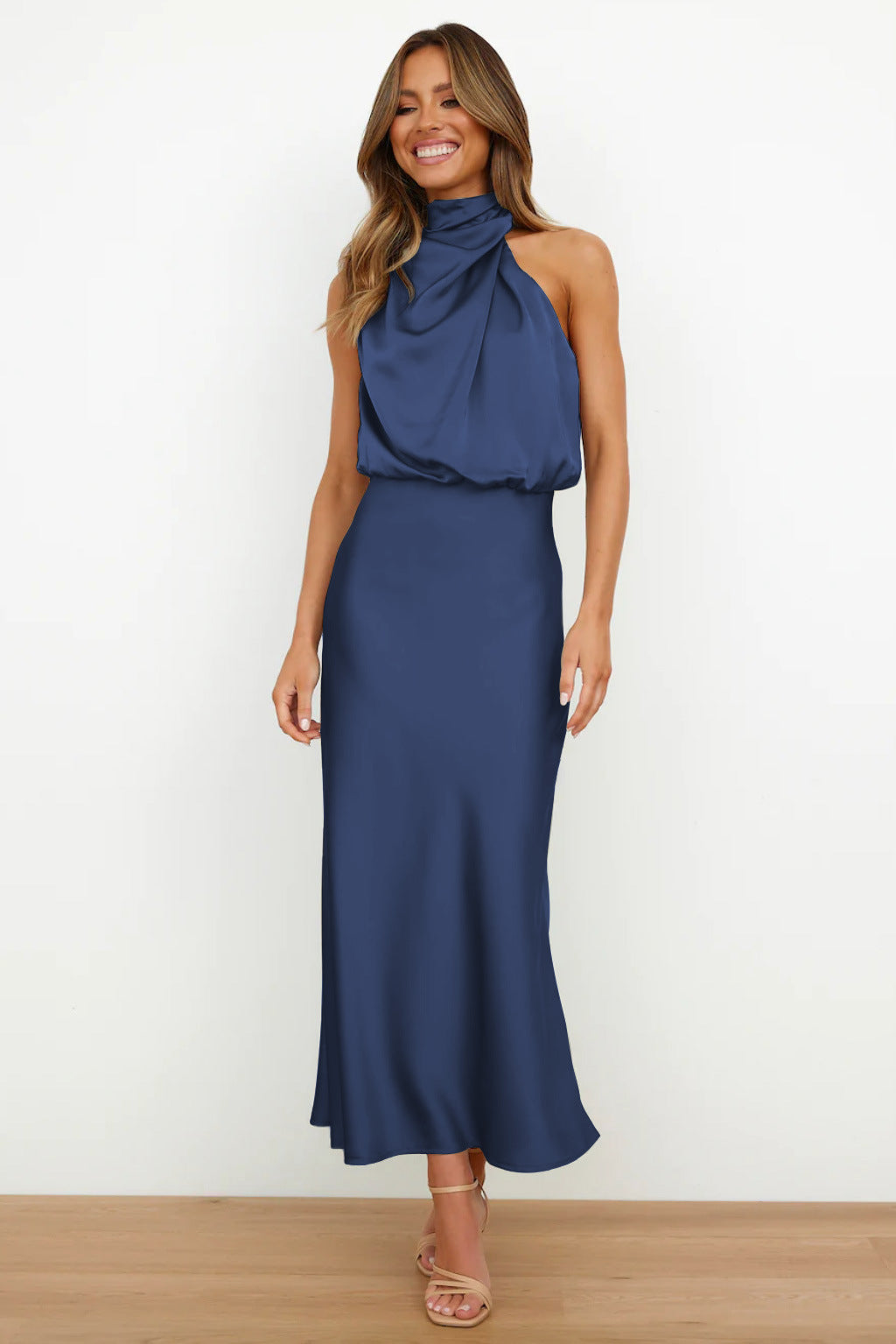 Valeria™ | Long Halter Neck Dress