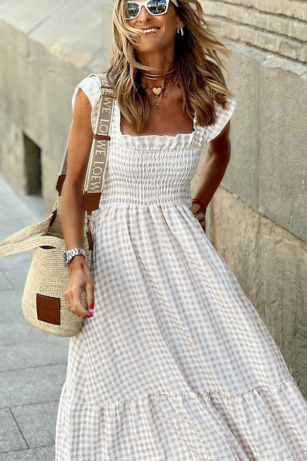 Odette™ - Robe d'été élégante à carreaux