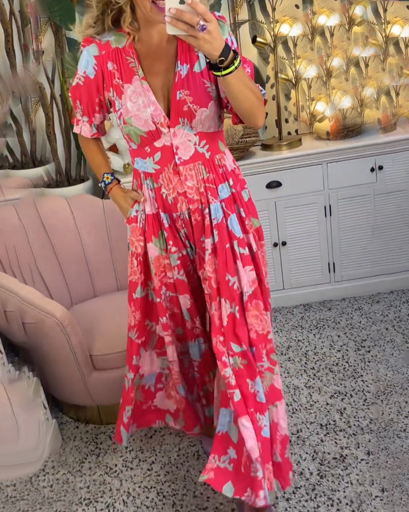 Tessa - robe à imprimé floral avec poches