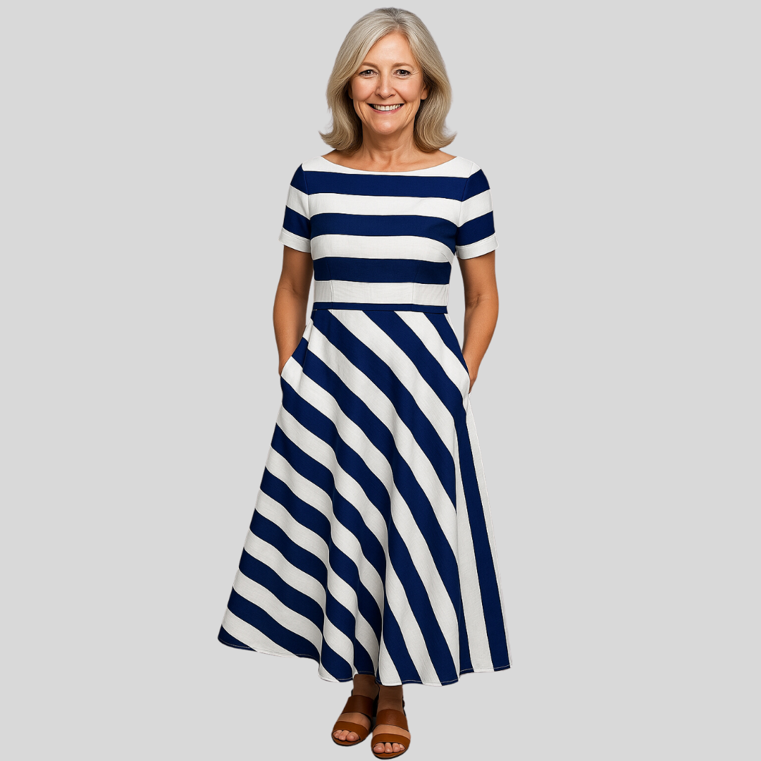 Aliyah | Robe longue rayée artisanale