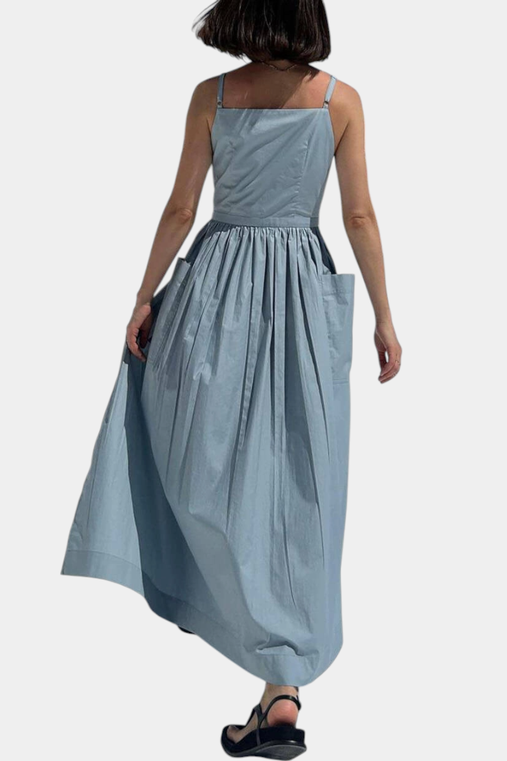 SERENA | Robe Longue à Liens Ajustables pour un Look Romantique et un Confort Estival