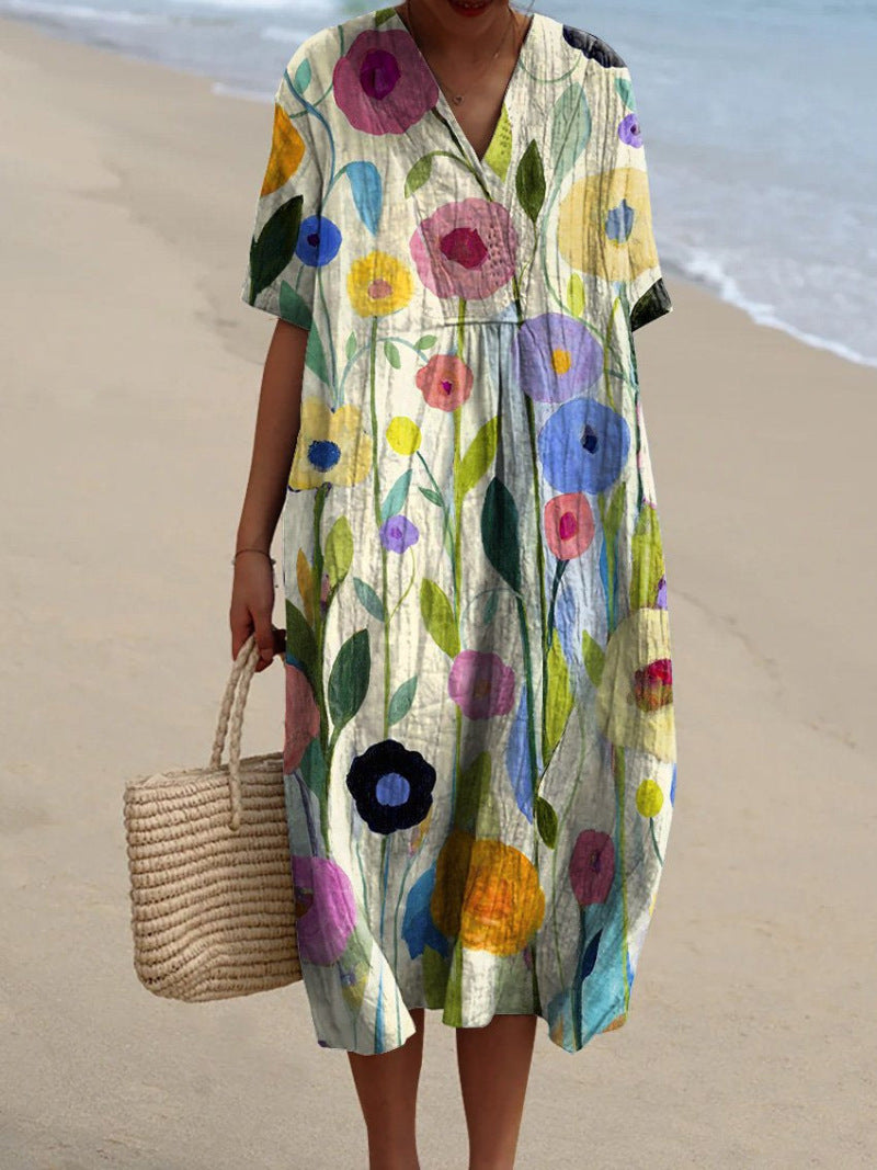 Luna - Robe d'été florale colorée