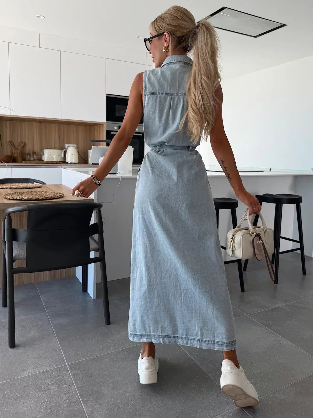 Louisa - Robe Maxi en Jean