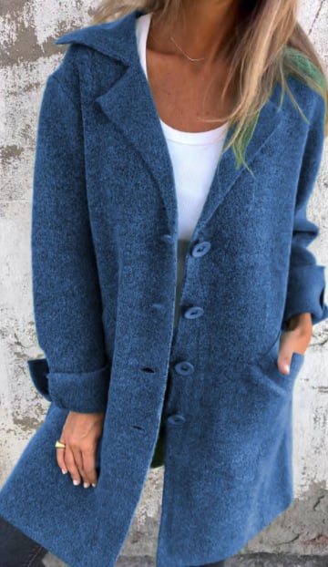 ESTELLE™ | Manteau en laine avec boutons