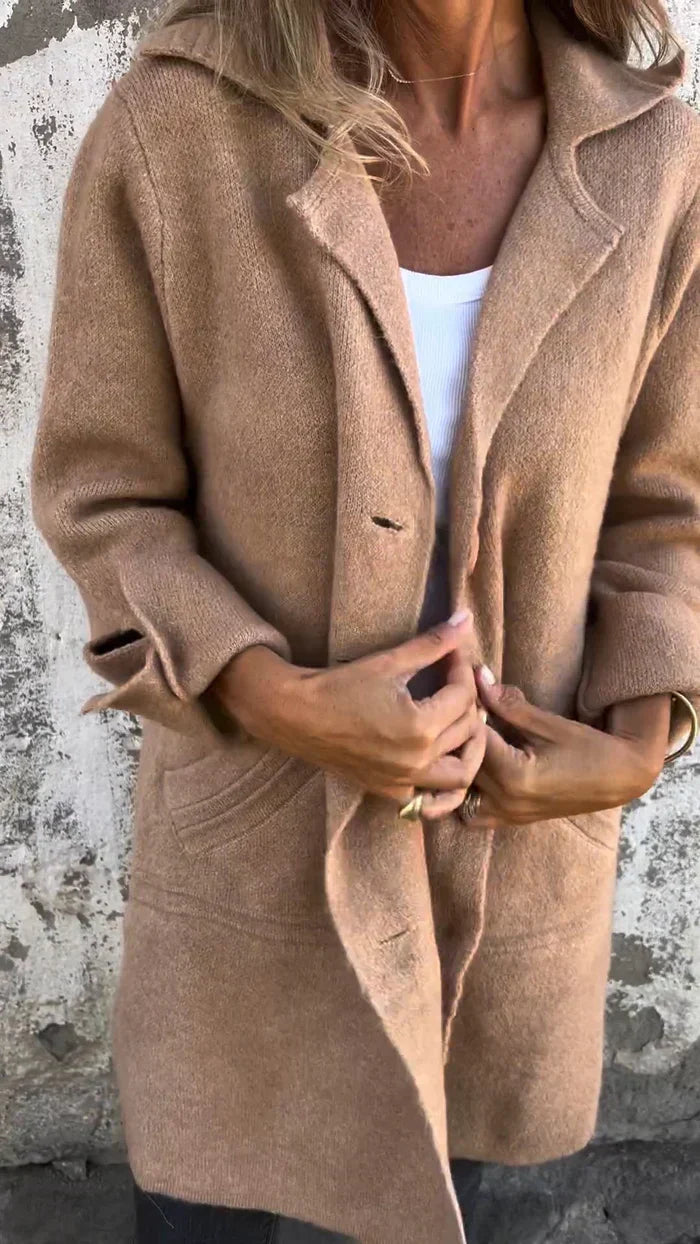 ESTELLE™ | Manteau en laine avec boutons