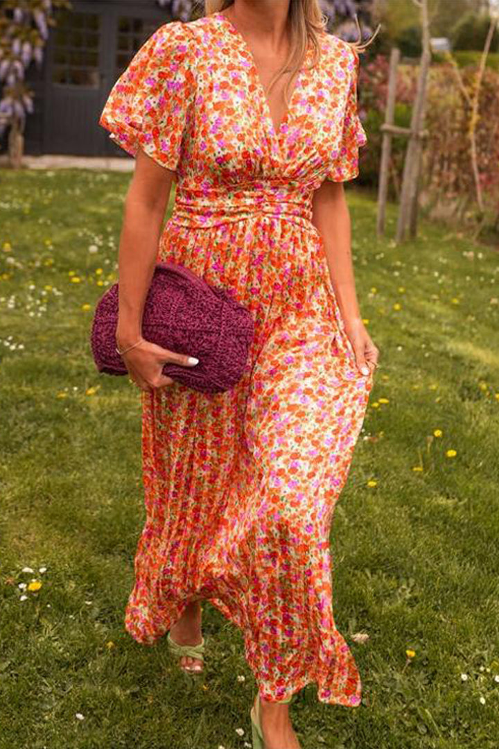 MARIELLA | Robe Longue Fleurie au Style Romantique et Aérien