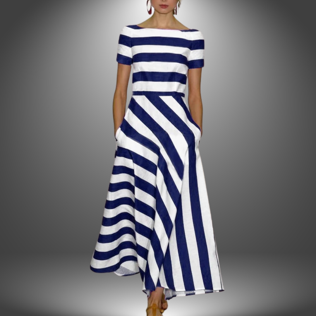 Aliyah | Robe longue rayée artisanale