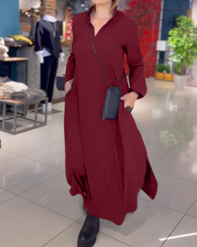 Tereza | Élégante robe longue avec fente