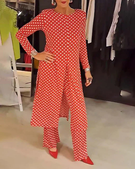 LILIANA | Ensemble Deux Pièces à Pois pour un Style Décontracté et Estival Élégant
