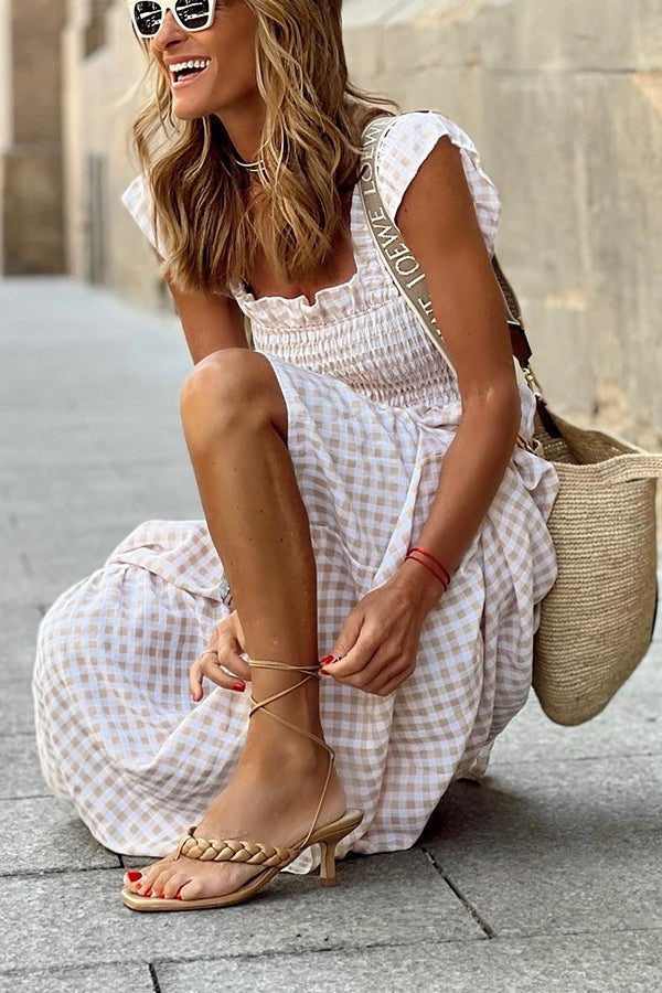 Odette™ - Robe d'été élégante à carreaux