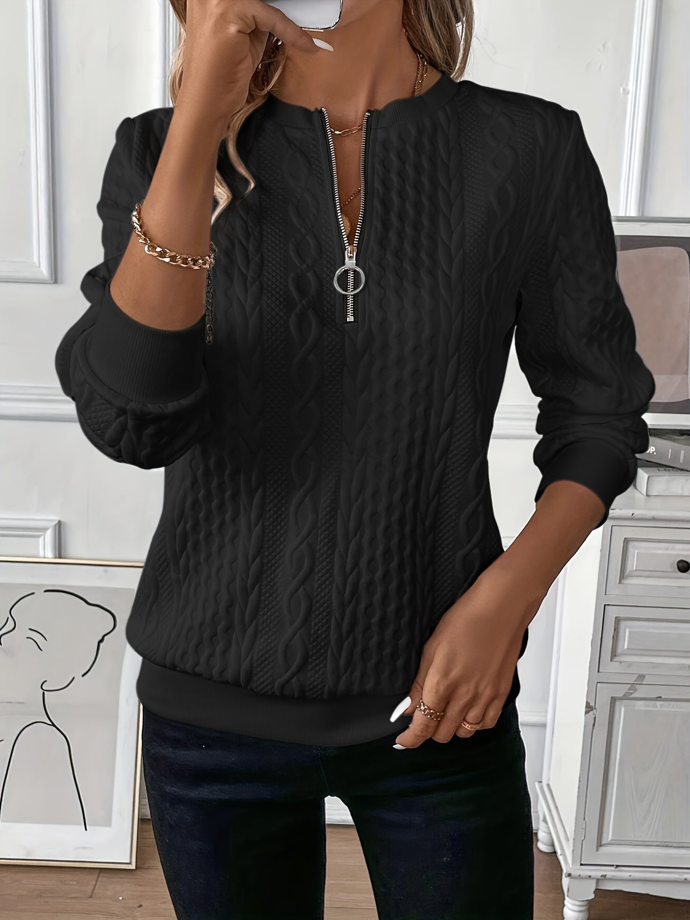 LUCY™ I Sweat élégant avec fermeture éclair