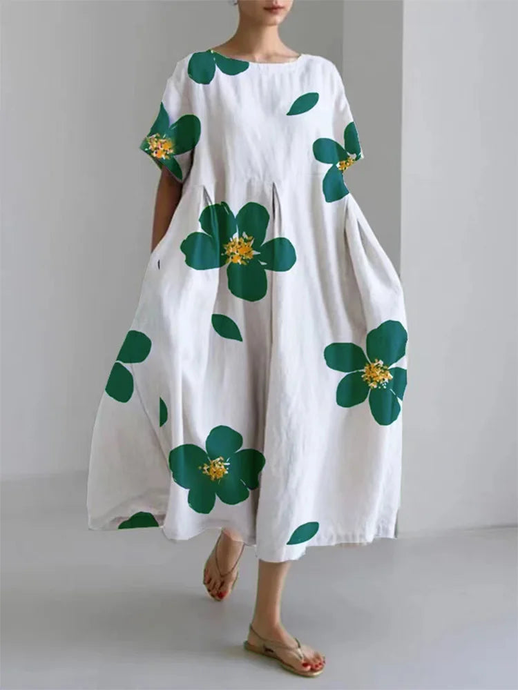CATERINA | Robe Longue Fleurie d'Été