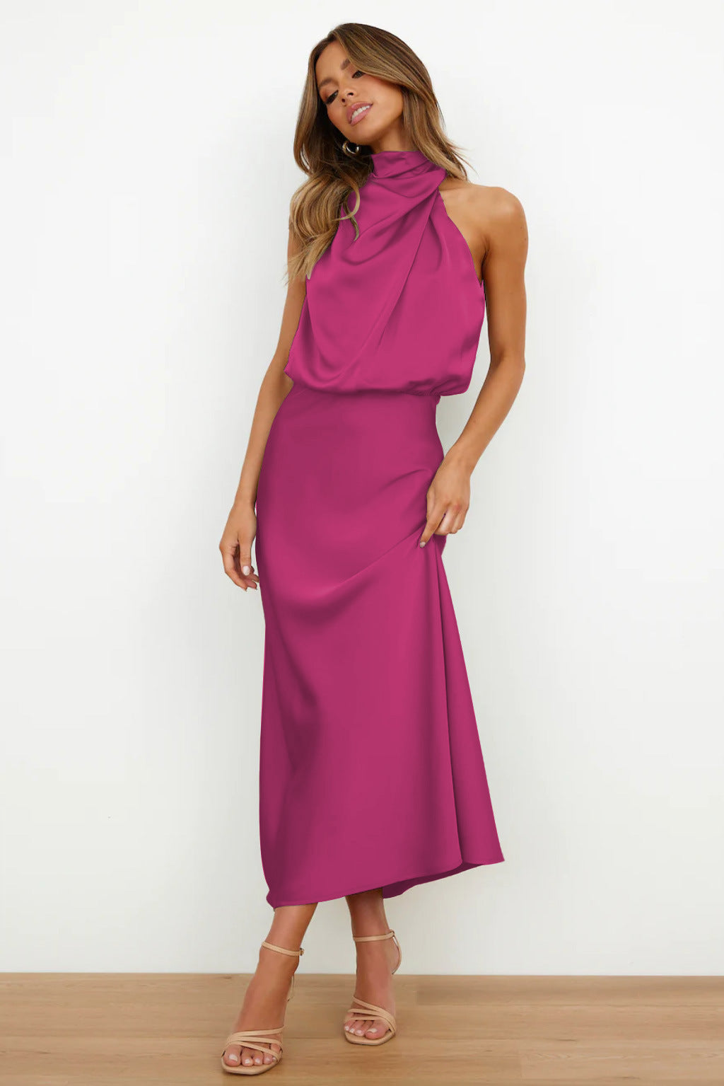 Valeria™ | Long Halter Neck Dress