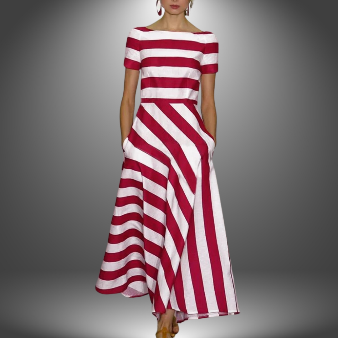 Aliyah | Robe longue rayée artisanale