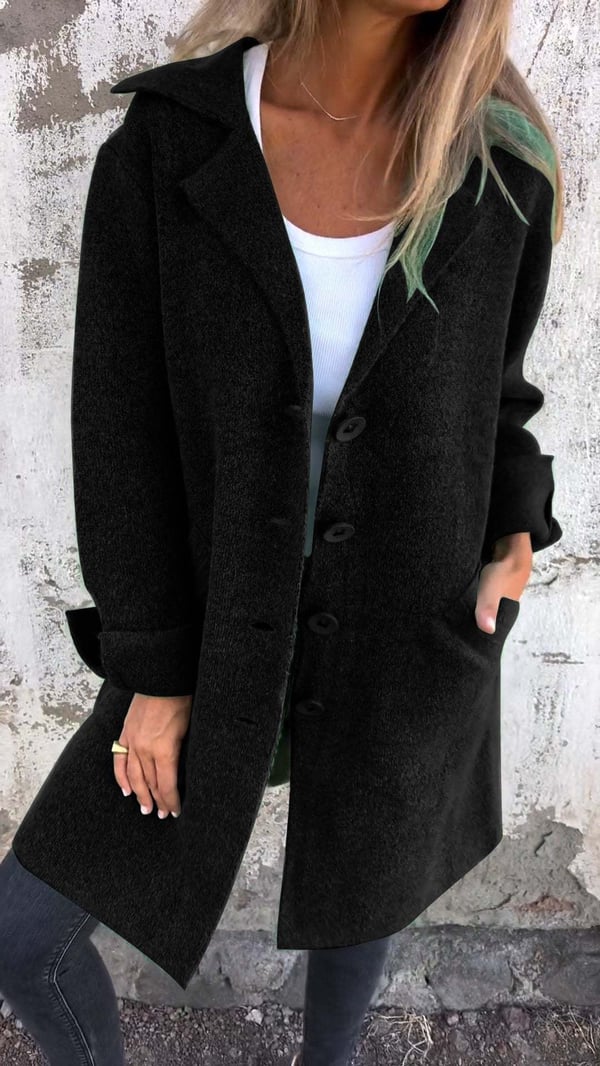 ESTELLE™ | Manteau en laine avec boutons