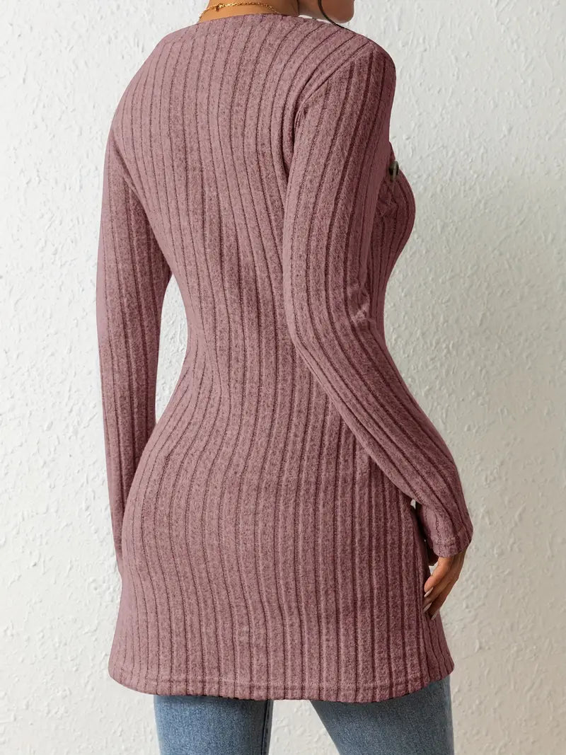 Julia™ I Haut Asymétrique Avec Boutons Et Structure Côtelée