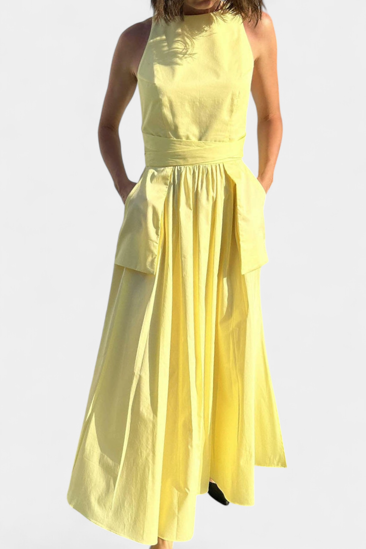 SERENA | Robe Longue à Liens Ajustables pour un Look Romantique et un Confort Estival