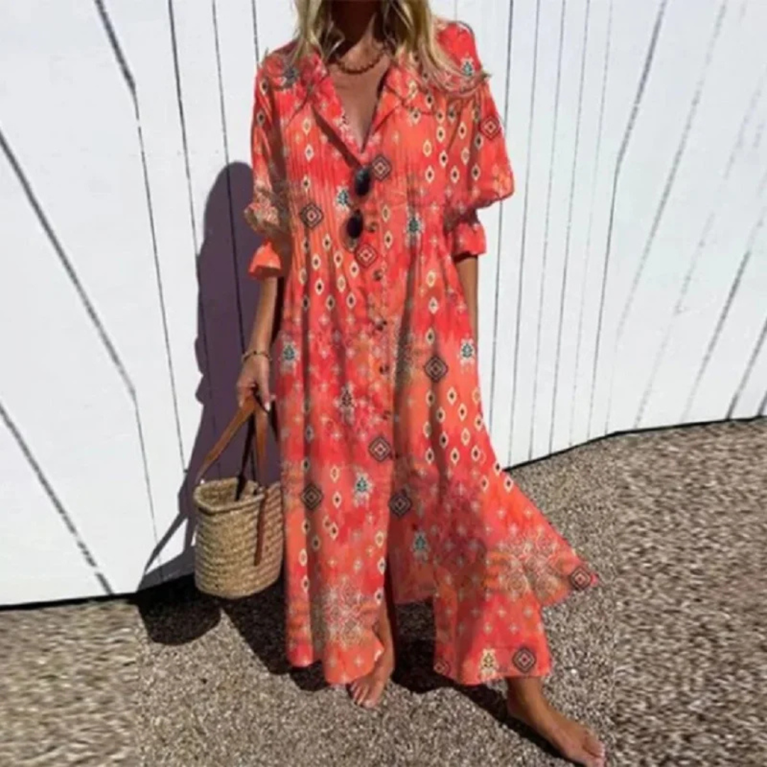 Kateřina | Robe boho à silhouette décontractée