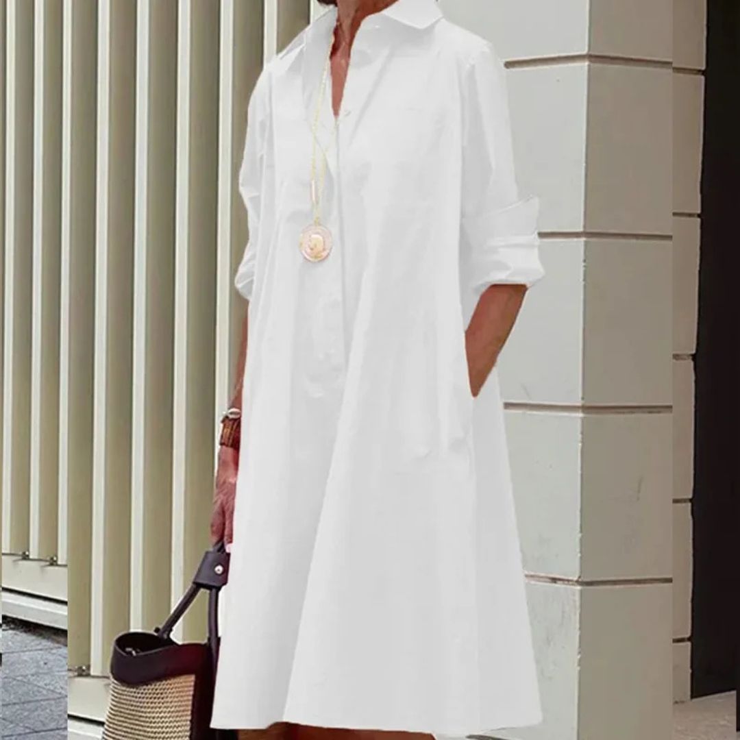 Evelína | Élégante robe polo en coton de qualité supérieure