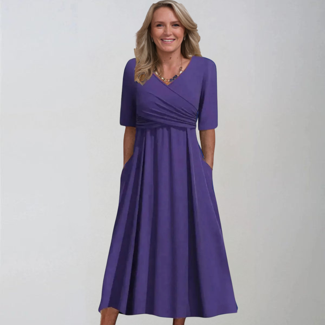 Petra | Élégante robe midi avec poches