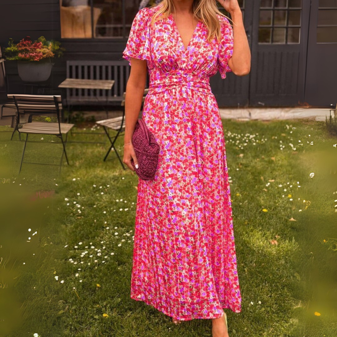Laura | Élégante robe maxi à décolleté en V