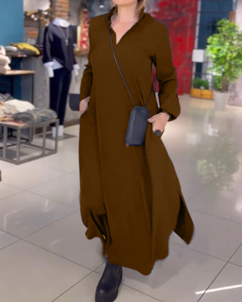 Tereza | Élégante robe longue avec fente