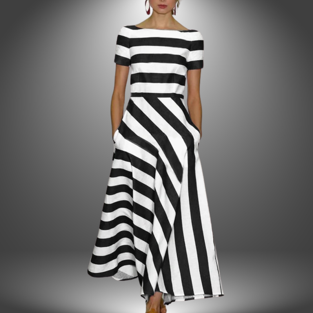 Aliyah | Robe longue rayée artisanale