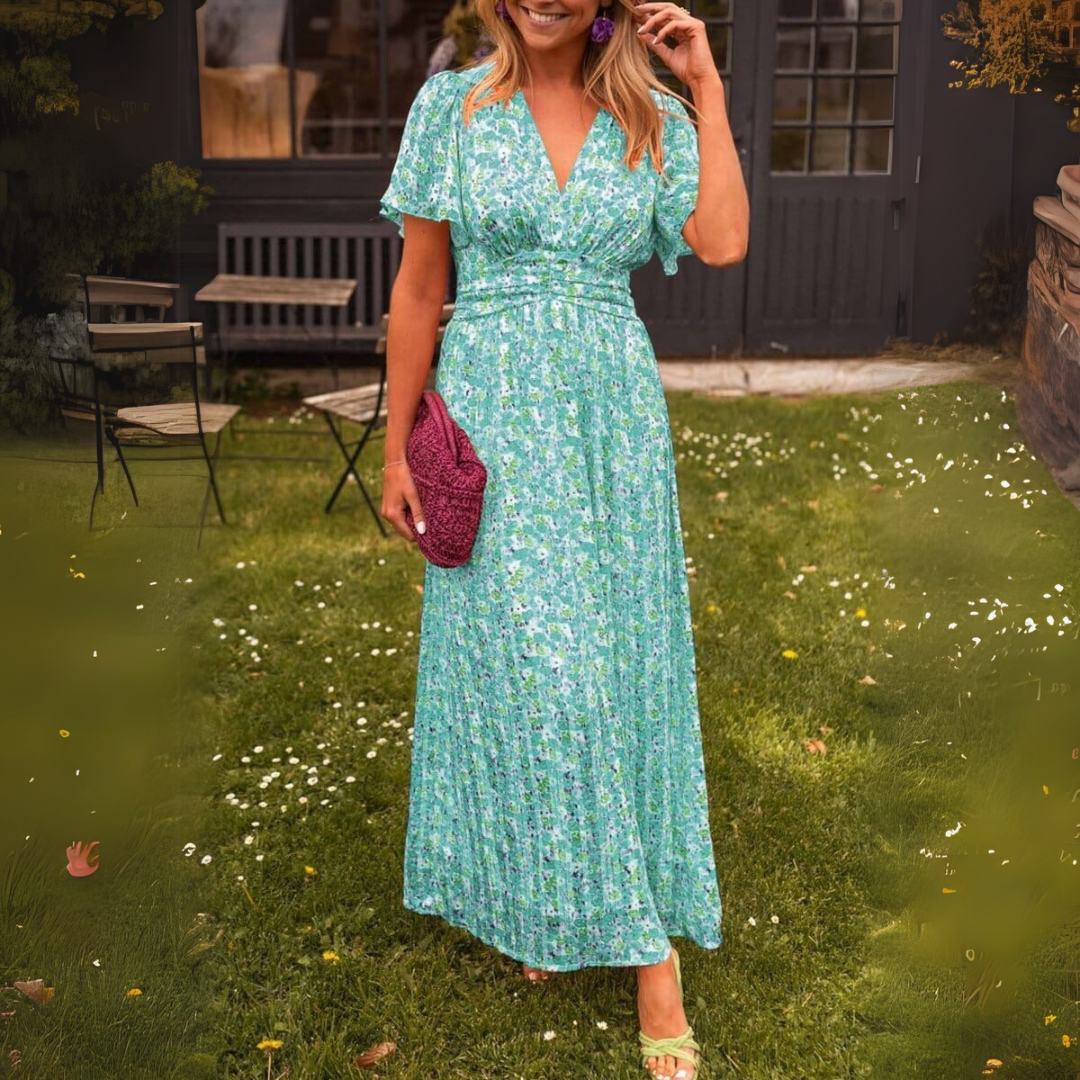 Laura | Élégante robe maxi à décolleté en V
