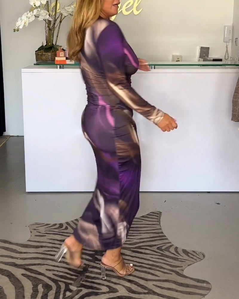 Märta ™ - Élégante Robe Midi Femme avec Décolleté en V et Confort Inégalé