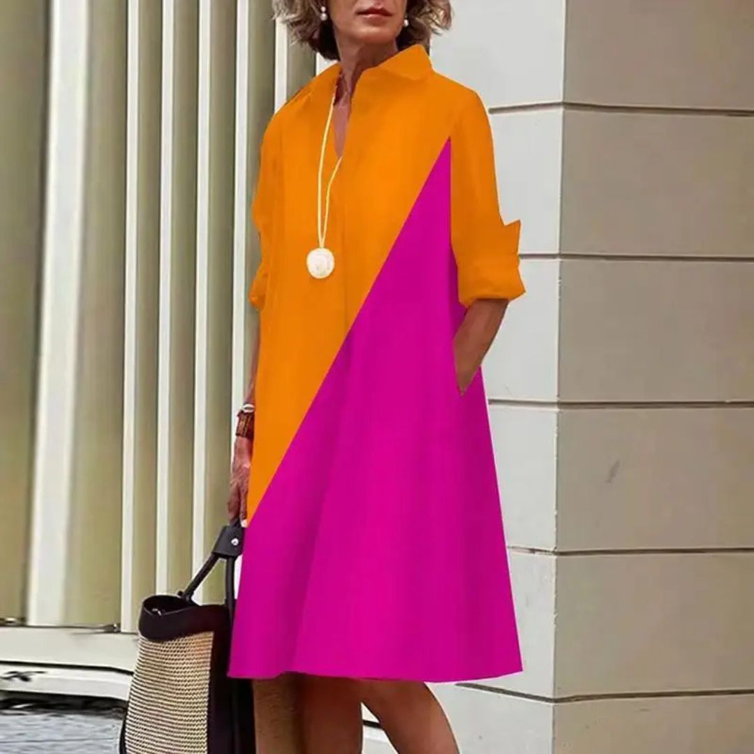 Evelína | Élégante robe polo en coton de qualité supérieure