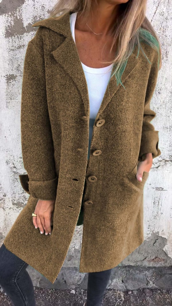 ESTELLE™ | Manteau en laine avec boutons