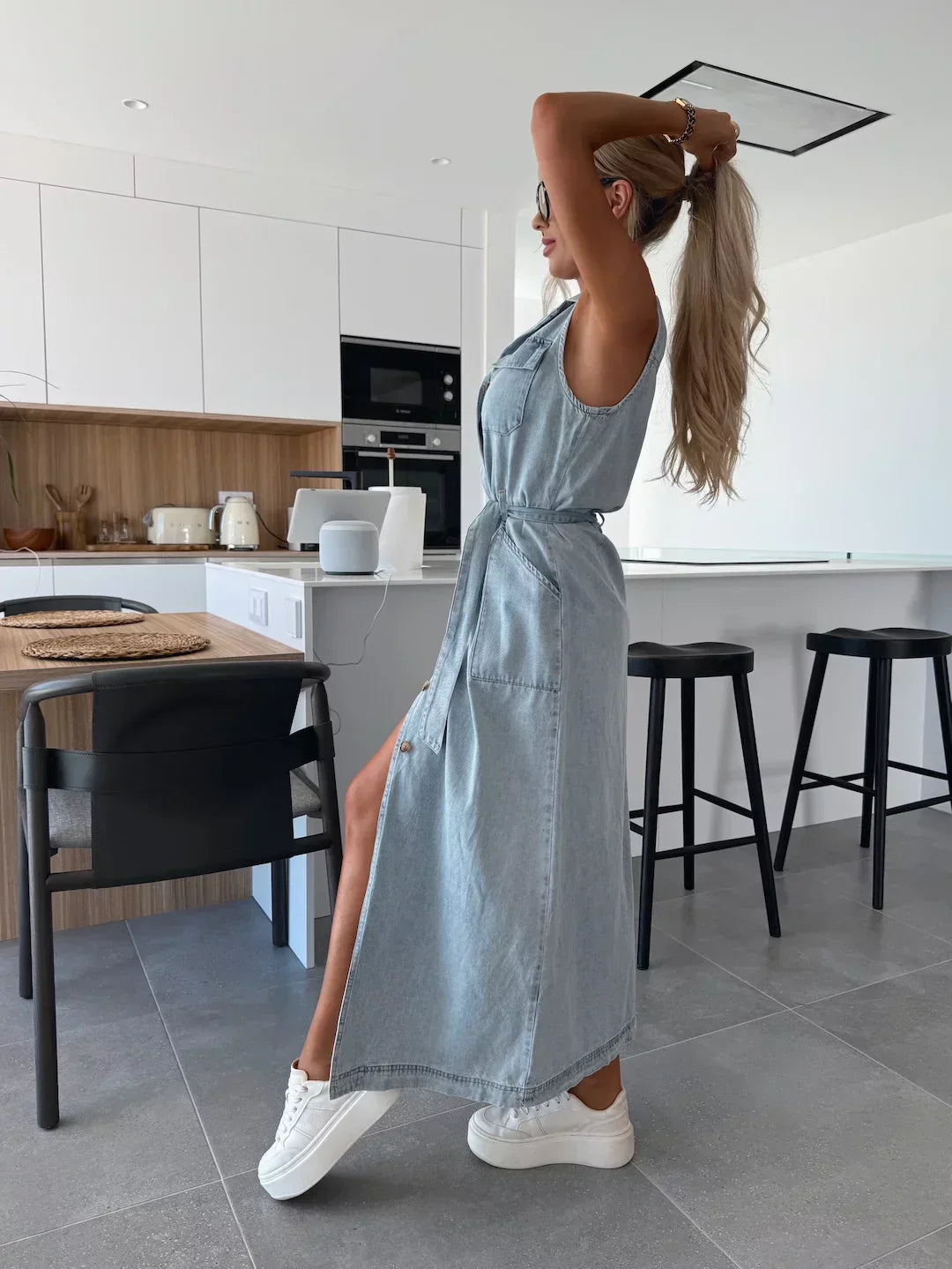 Louisa - Robe Maxi en Jean