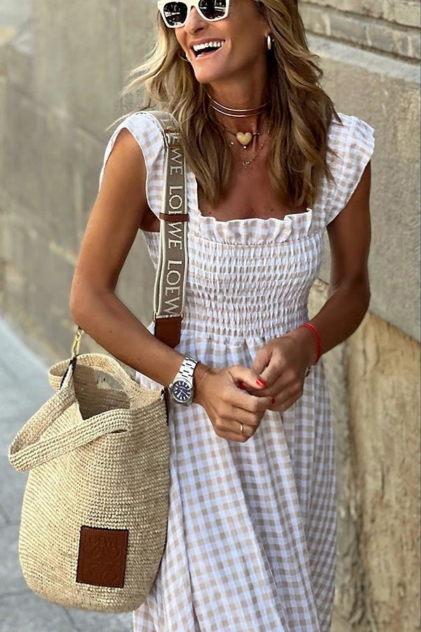 Odette™ - Robe d'été élégante à carreaux