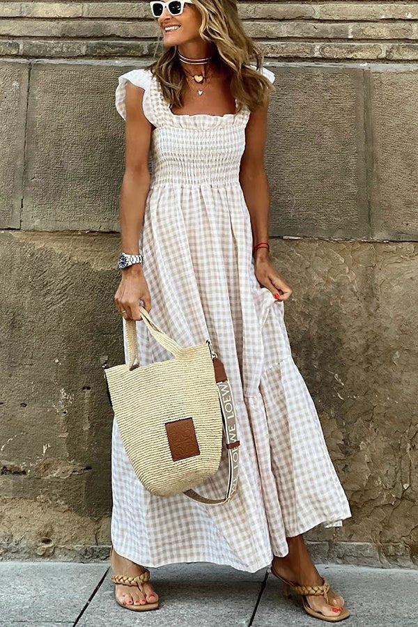 Odette™ - Robe d'été élégante à carreaux