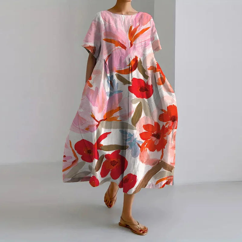 VALENTINE | Robe d'été à fleurs avec une coupe élégante et un confort optimal