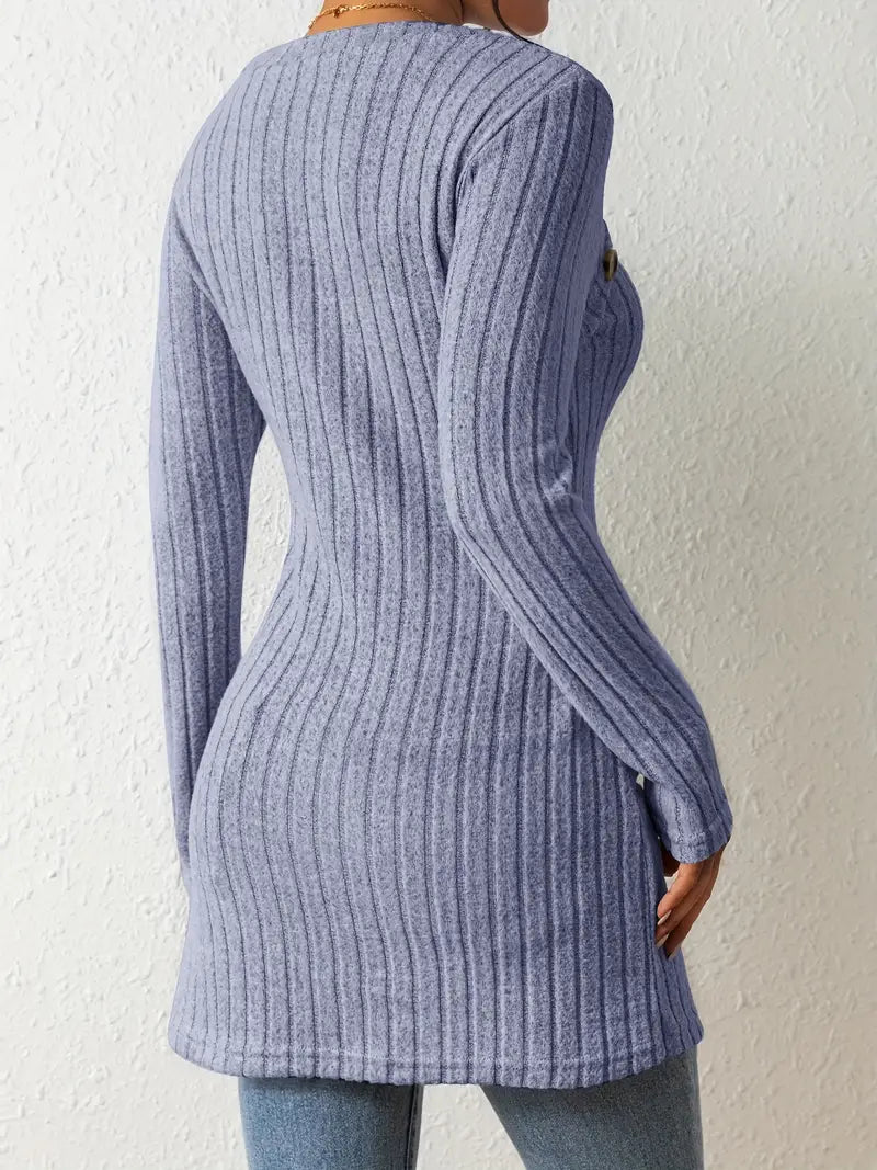 Julia™ I Haut Asymétrique Avec Boutons Et Structure Côtelée