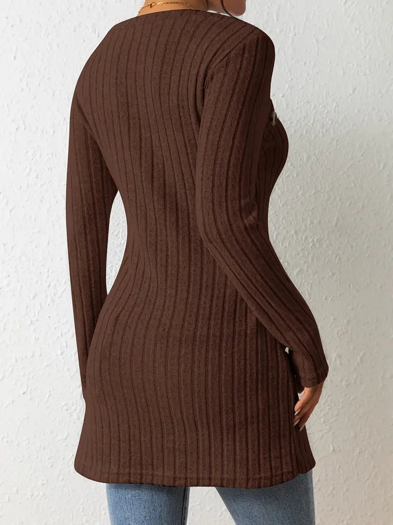 Julia™ I Haut Asymétrique Avec Boutons Et Structure Côtelée