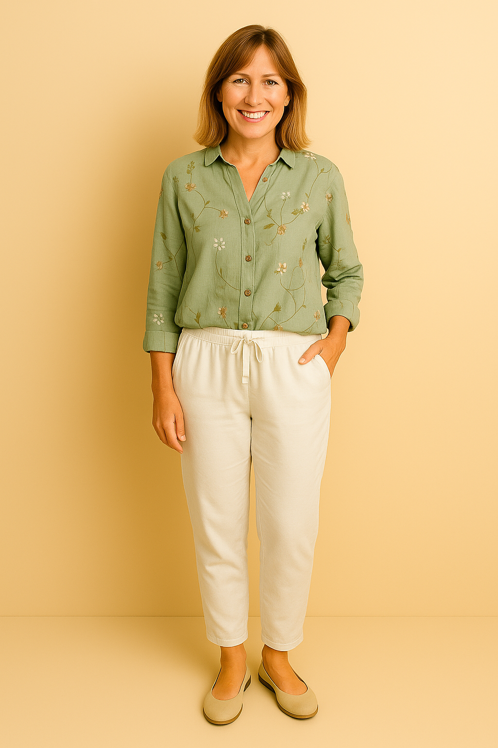 Avril | Blouse Chic aux Imprimés Ludiques