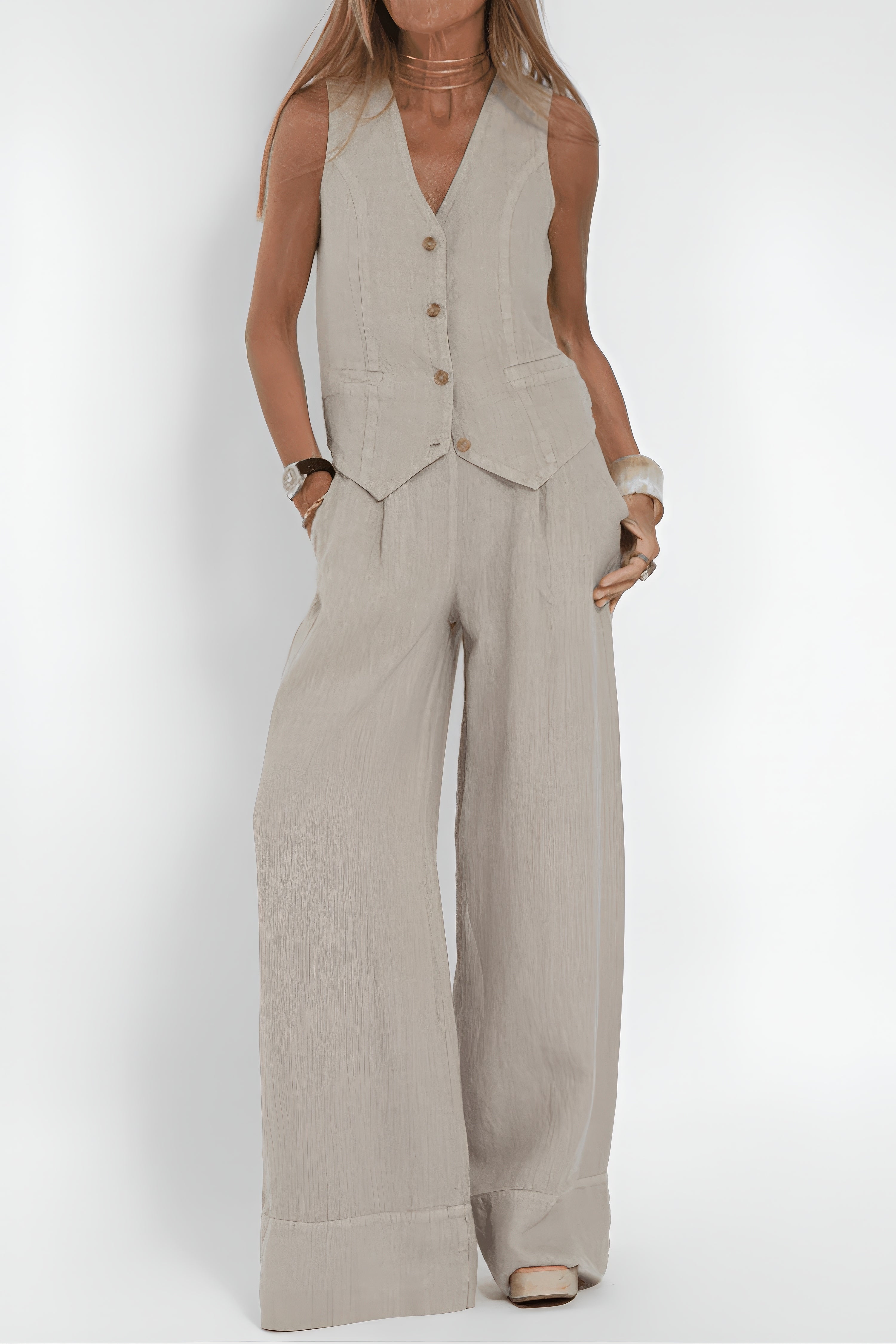 MARTINA | Haut Élégant Femme (+ Pantalon Assorti GRATUIT)