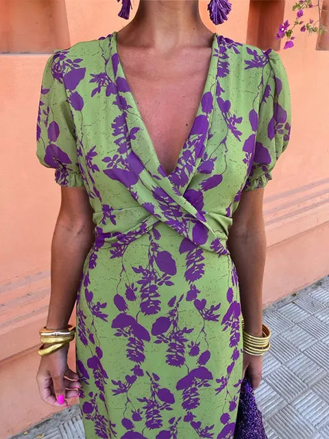 Hariette | Élégante Robe Fleurie