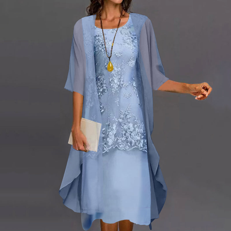 Zora | Élégante robe midi en chiffon